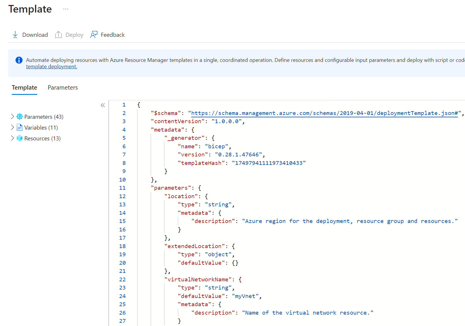 ARM Template - Vnet