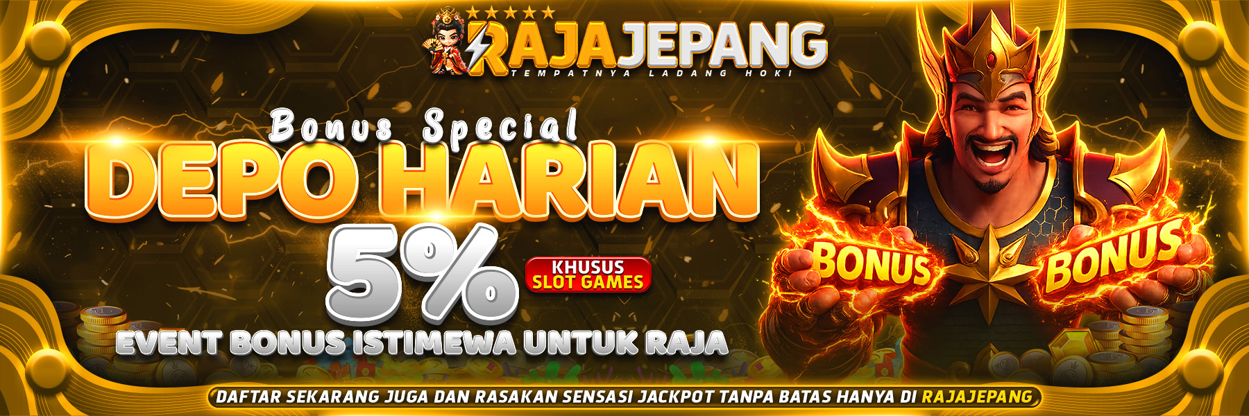 BONUS DEPOSIT HARIAN SLOT GAMES 5%