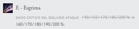 Cambios a Fiora en el parche 8.17 Cambios a Fiora en el parche 8.17