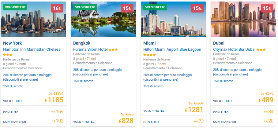 Guarda qui le offerte volo + hotel Logitravel!