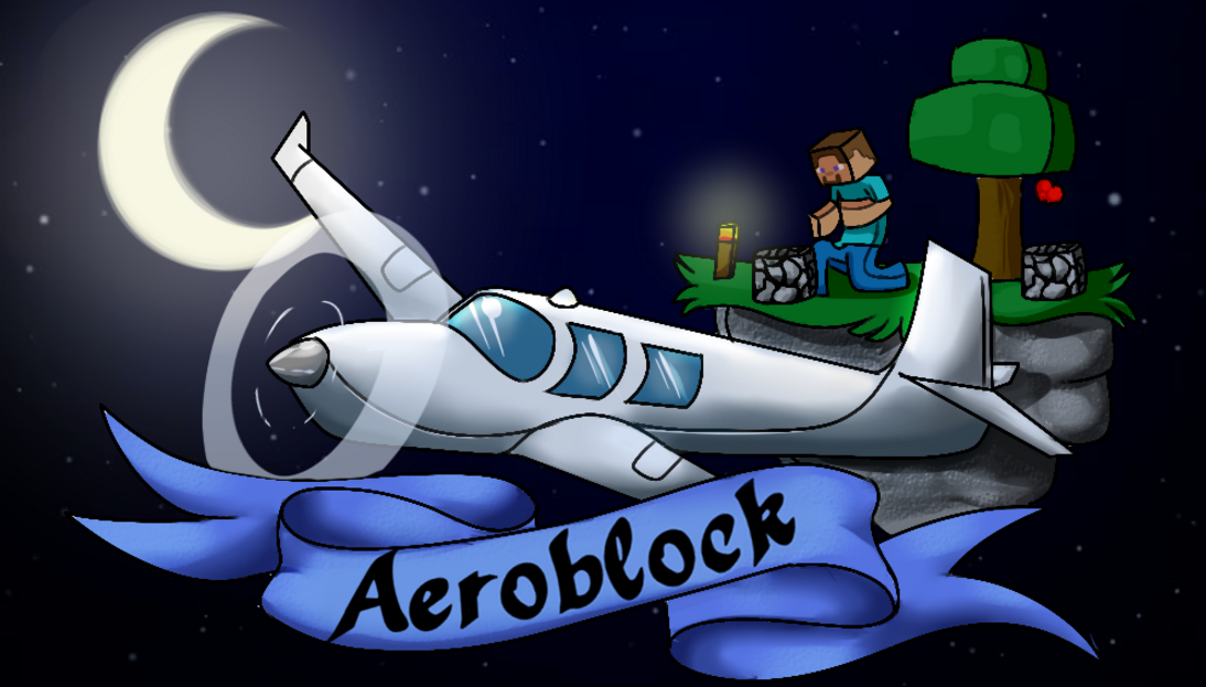 play.Aeroblock.fun ! Skyblock - Daily and hourly rewards - Custom Enchant - Keep INV -  McMMO - SuperElytra - Events - Player shops! - Gambling Minecraft Server
