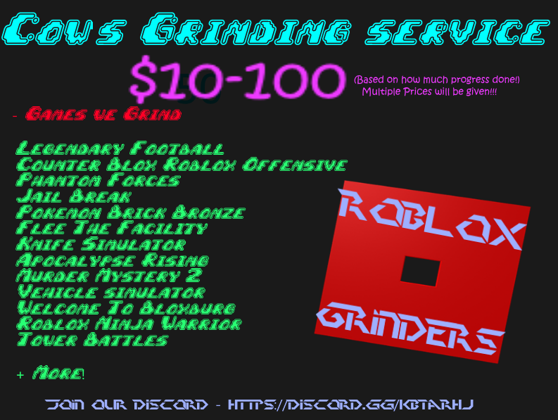 Roblox Grinding Services - red grind roblox