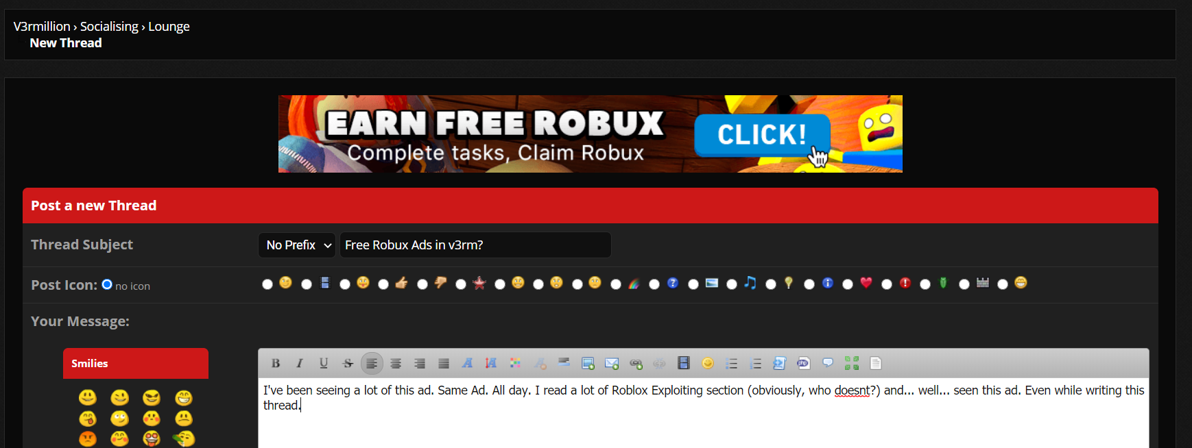 Roblox Free Robux Ad