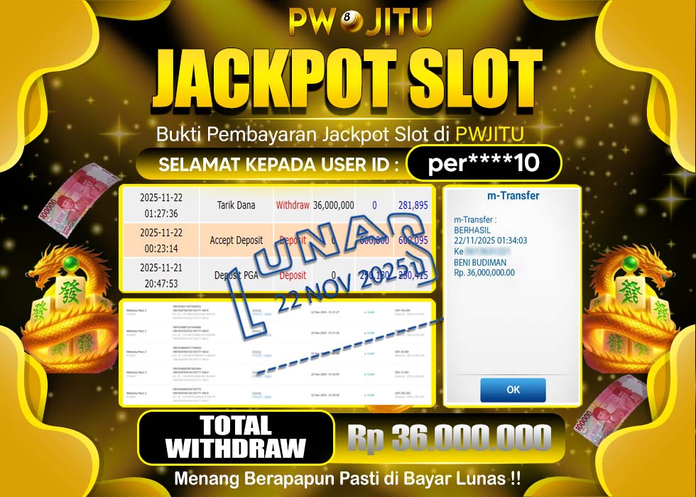 PWJITU JACKPOT SLOT MAHJONG WAYS 2 Rp.36.000.000,- LUNAS