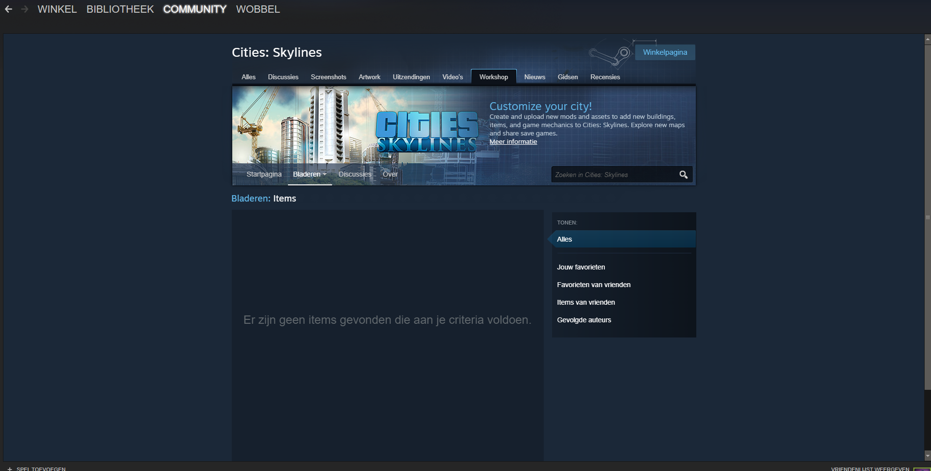 steam workshop content not showing in download list
