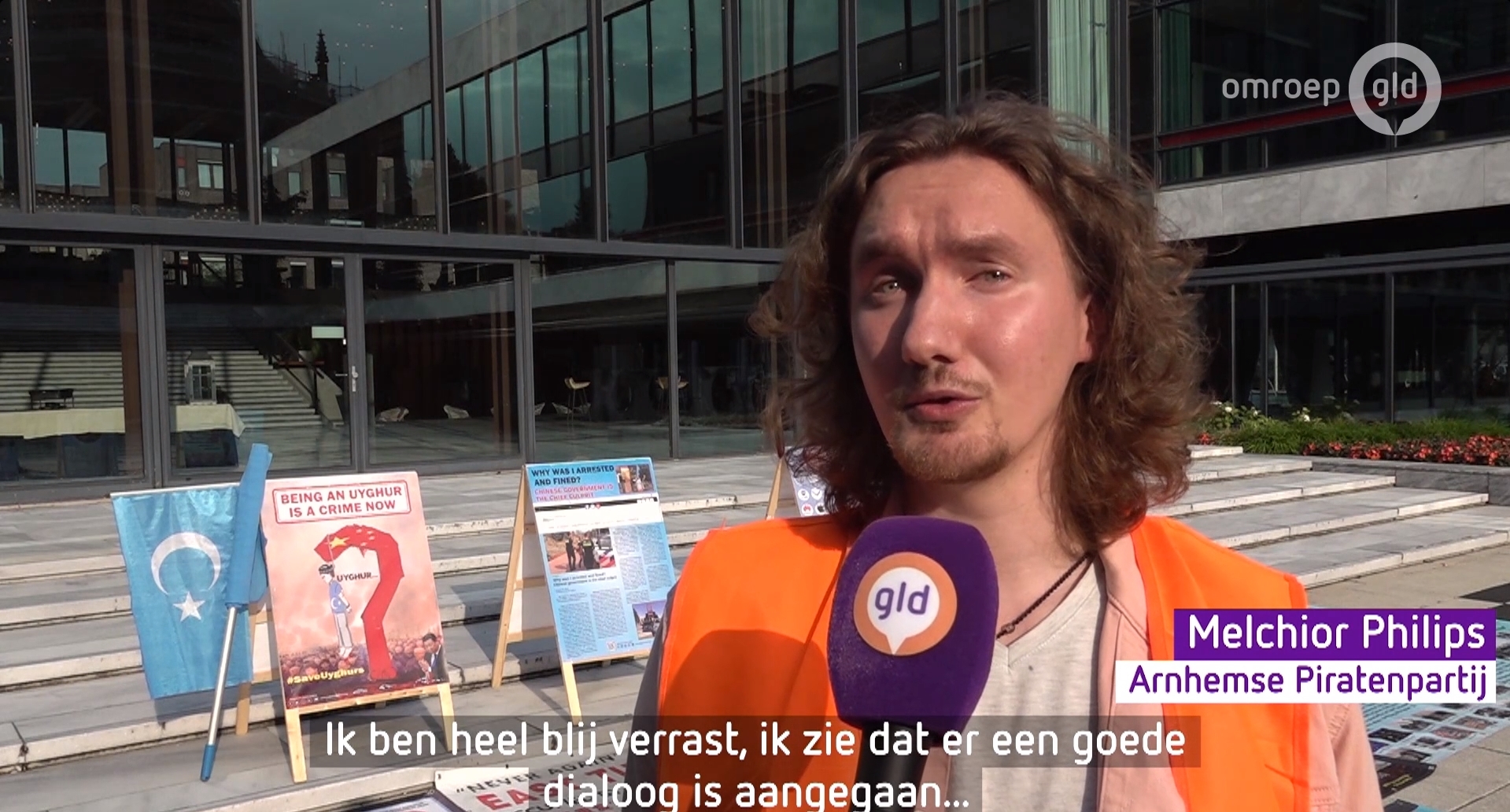 Arnhemse piraat Melchior Philips in gesprek met Omroep Gelderland (21 Juli 2021). 