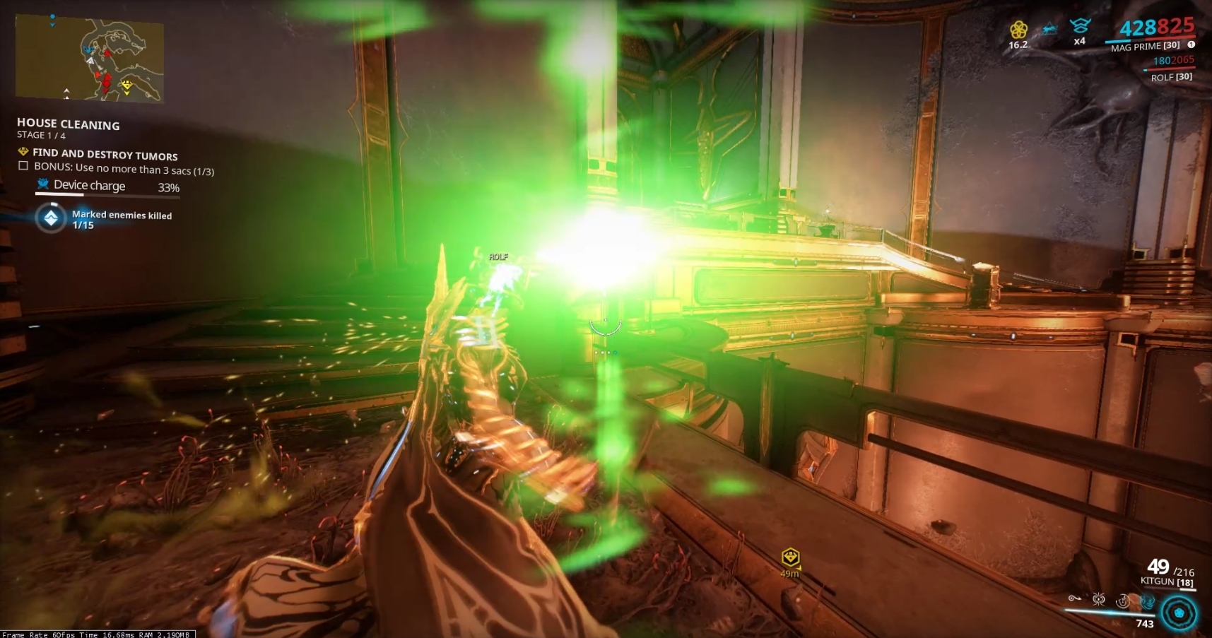 Find and destroy tumors Isolation vault stage errors Mission Specific