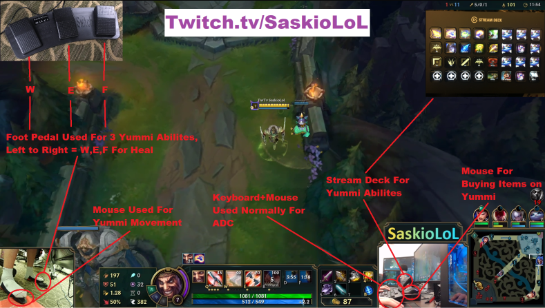 Streamers Start Using Their Feet to Duo Botlane by Themselves as Yummi
