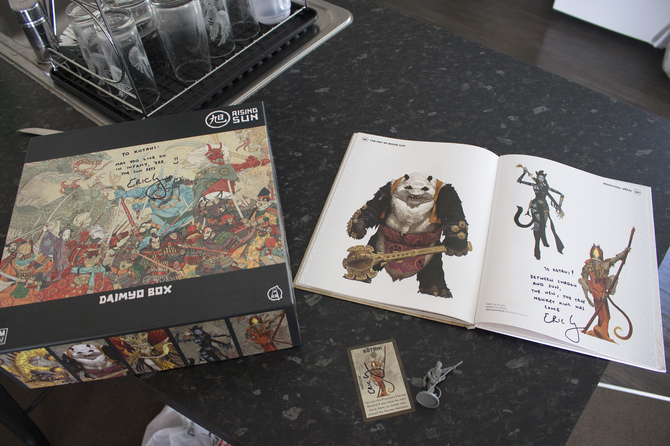 Kotahi gets his copy of Rising Sun! also signed by Eric Lang! Rising Sun