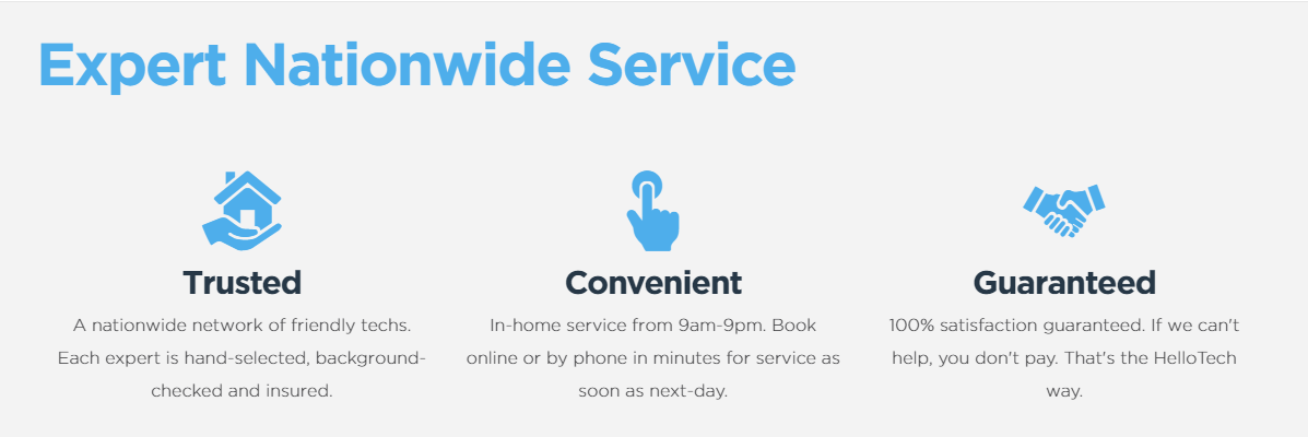Hello Tech provides top-notch service