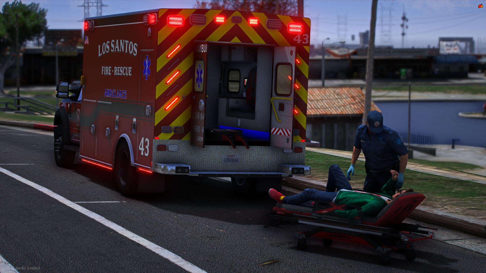 FiveM Paramedic Stretcher Script in action