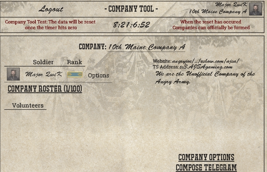 company tool war of rights company tool war of rights