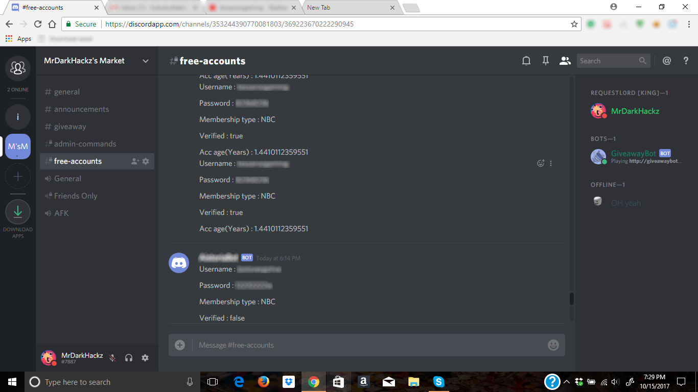 My Account Dumps Discord Server - robux giveaway discord servers