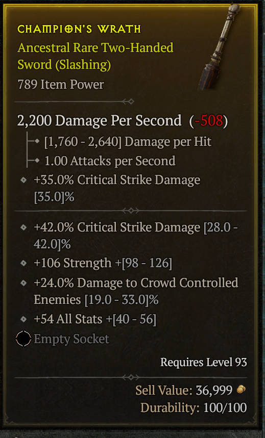 2h Sword Perf Crit Strike Damage - Topic - d2jsp