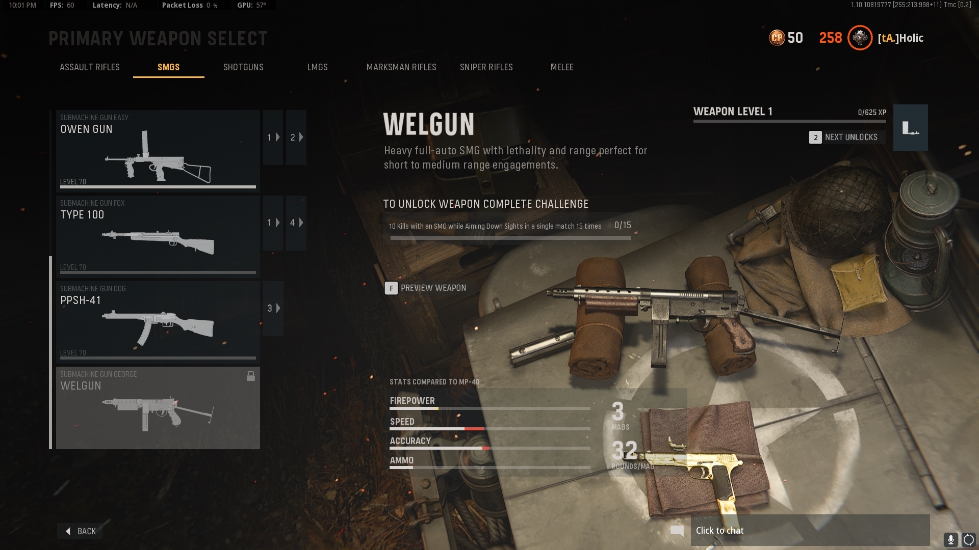 Unlock the Welgun in Vanguard and Warzone Pacific 