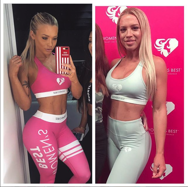 Tammy Hembrow flashes her underboob and tiny waist in activewear