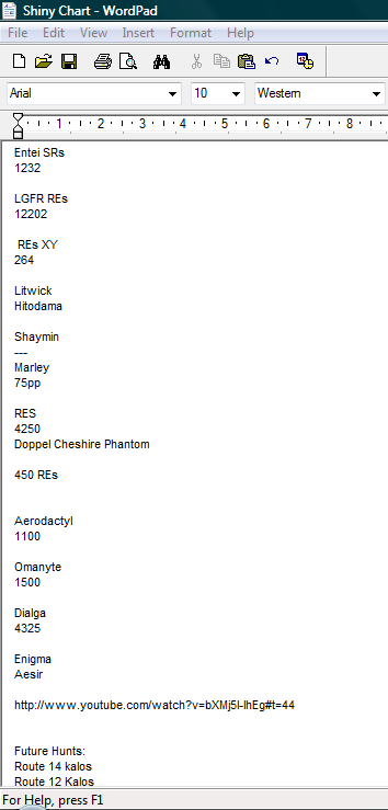 [PokeCommunity.com] ~>{*Shiny Hunters Club}<~