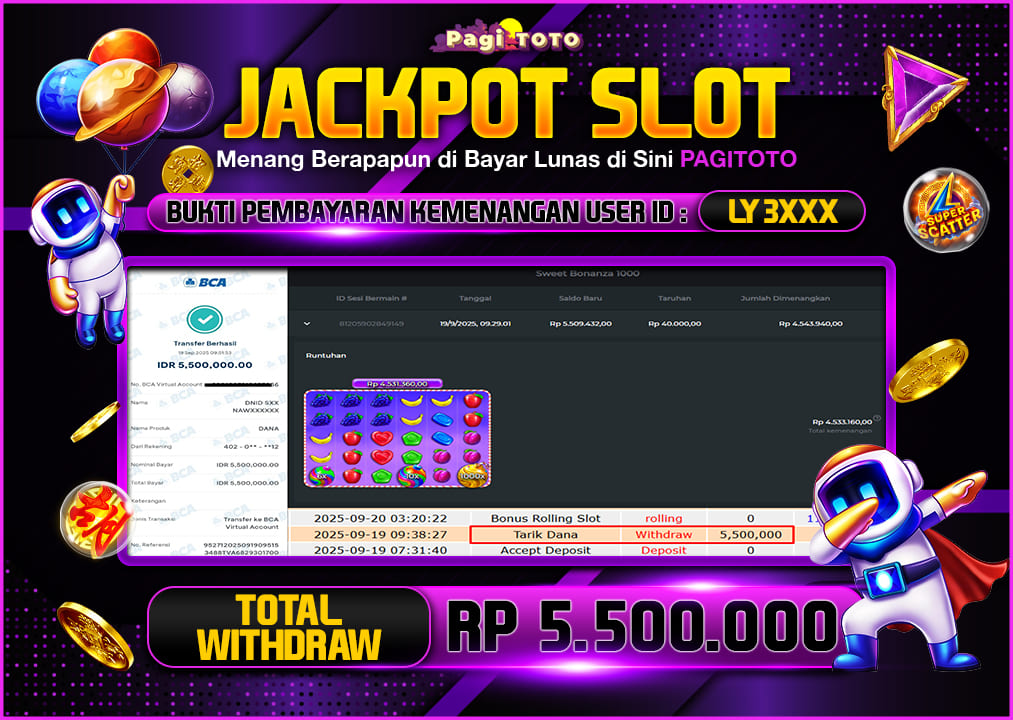HAPPY JACKPOT MEMBER PAGITOTO SWEET BONANZA 1000 Rp5.500.000-, - LUNAS