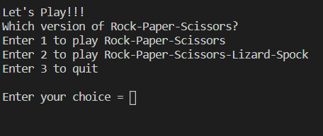 GitHub - Gavincj13/rock-paper-scissors-python: A rock paper scissors ...