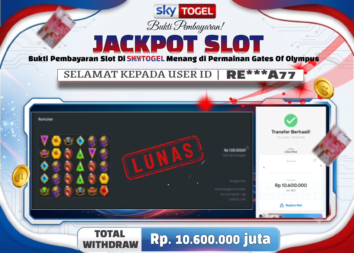 🏆 BUKTI KEMENANGAN GATES OF OLYMPUS MEMBER SKYTOGEL🏆