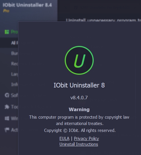 iobit uninstaller pro key 2019
