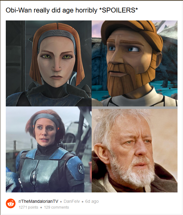 Obi Wan Aged Worse Than Bo Katan Arguments Are Really Annoying And Lacking Some Articles Claiming Sw Is Ageist Spoilers Mawinstallation