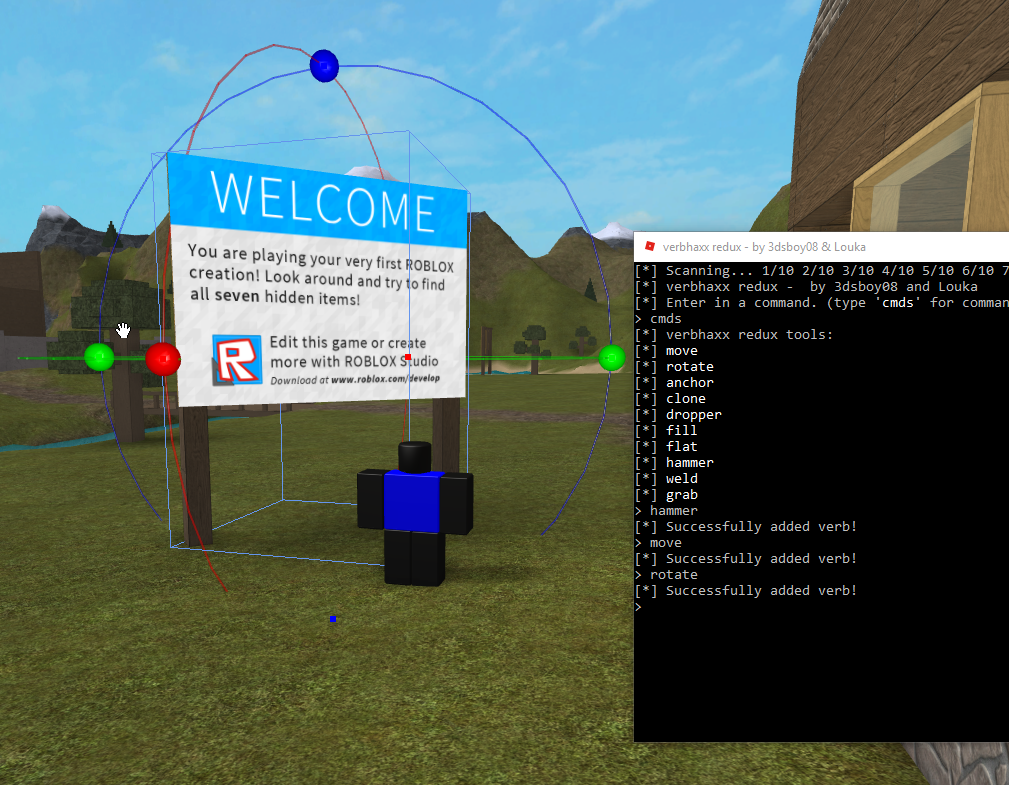 Release Verbhaxx Redux Verbhaxx Updated Yet Again - roblox rotate weld
