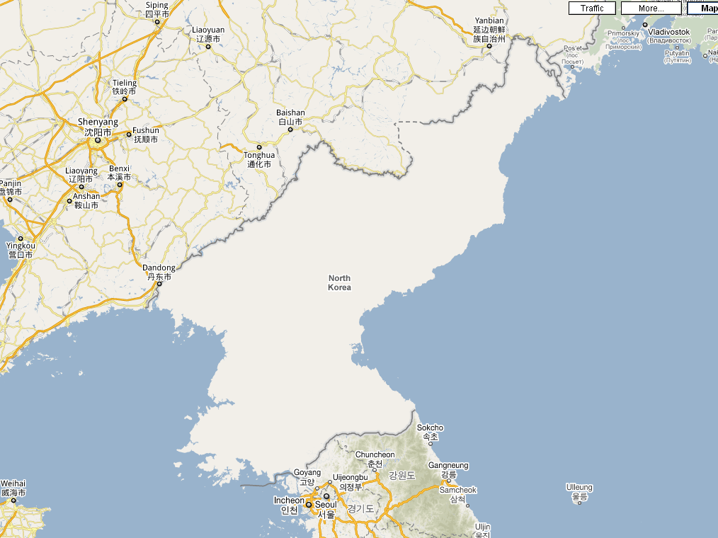 Северная корея на карте граница с россией