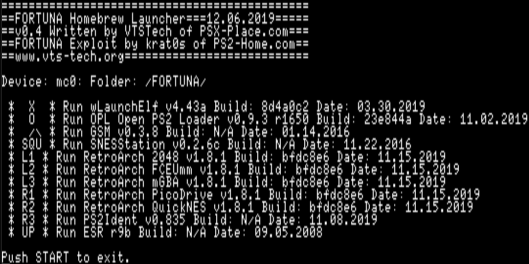 PS2 - FORTUNA Homebrew Launcher by VTSTech (BOOT.ELF replacement), Page 4