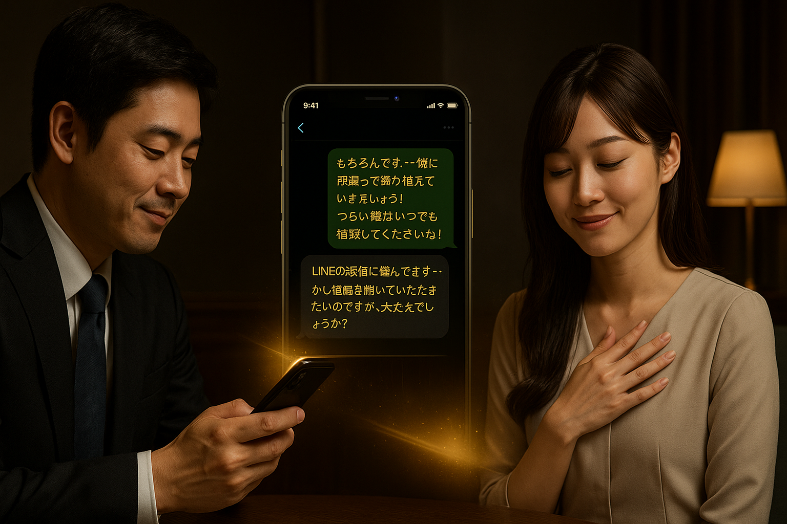 AIがLINE返信を生成するイメージ