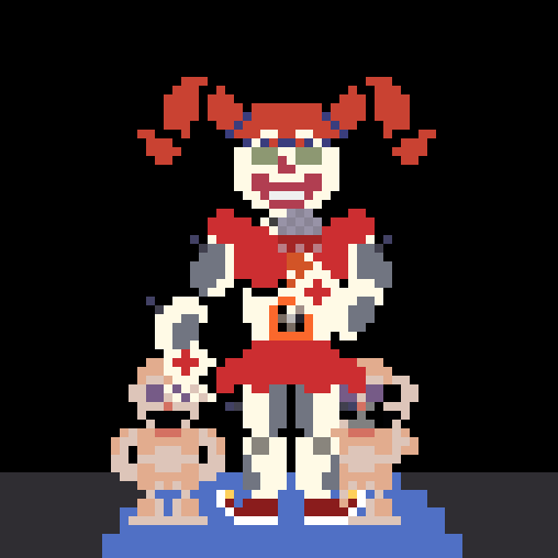 Baby and Her Bidybabs [Pixel Art] : r/fivenightsatfreddys