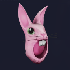 Pink Bunny Head