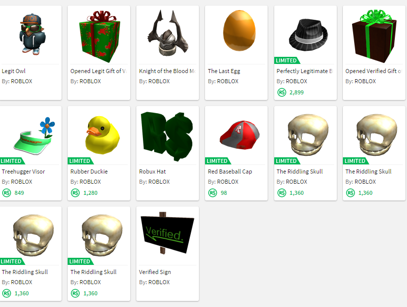 opened verified gift of legitimacy a hat by roblox roblox