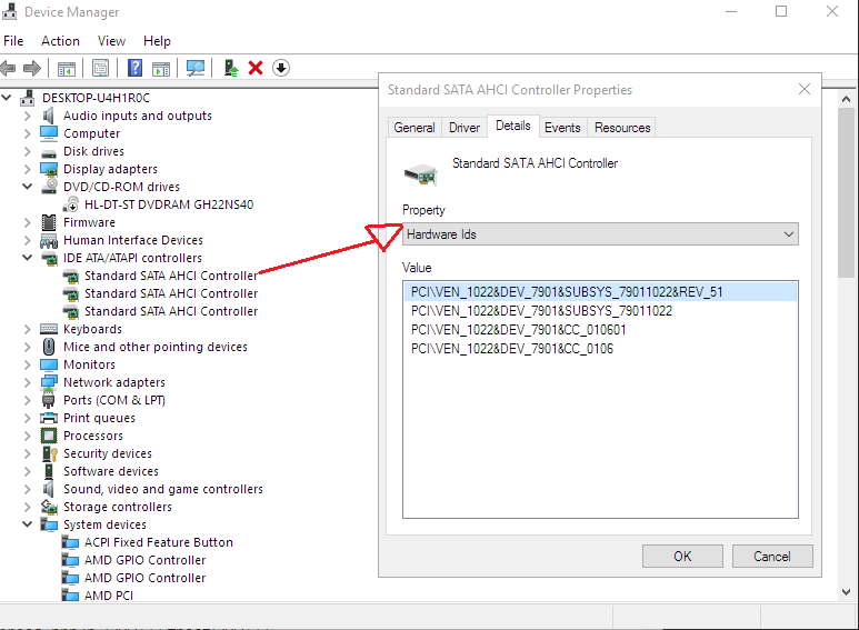 hp standard sata ahci controller driver windows 10