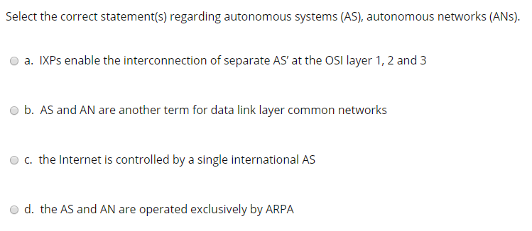 Solved Select the correct statement(s) regarding autonomous | Chegg.com