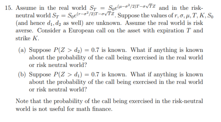 Soe U O2 2 T Avtz And In The Risk 15 Assume In T Chegg Com