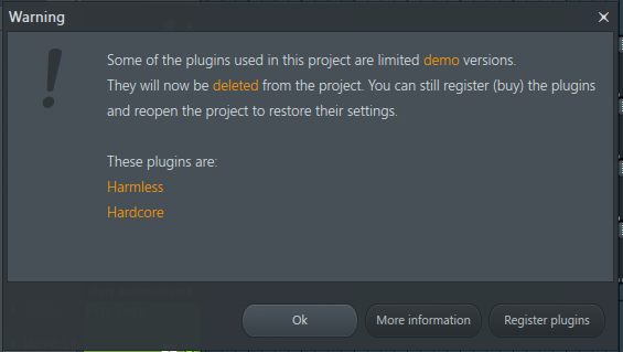 Demo plugins used in project now deleted upon opening | Forum