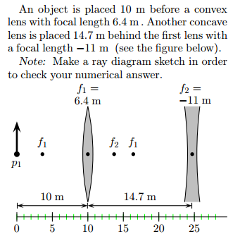 Solved What is the magnification of the first image, when | Chegg.com