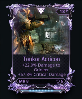 WTS Tonkor riven mod (6 rerolls, good stats) - PC: Trading Post ...