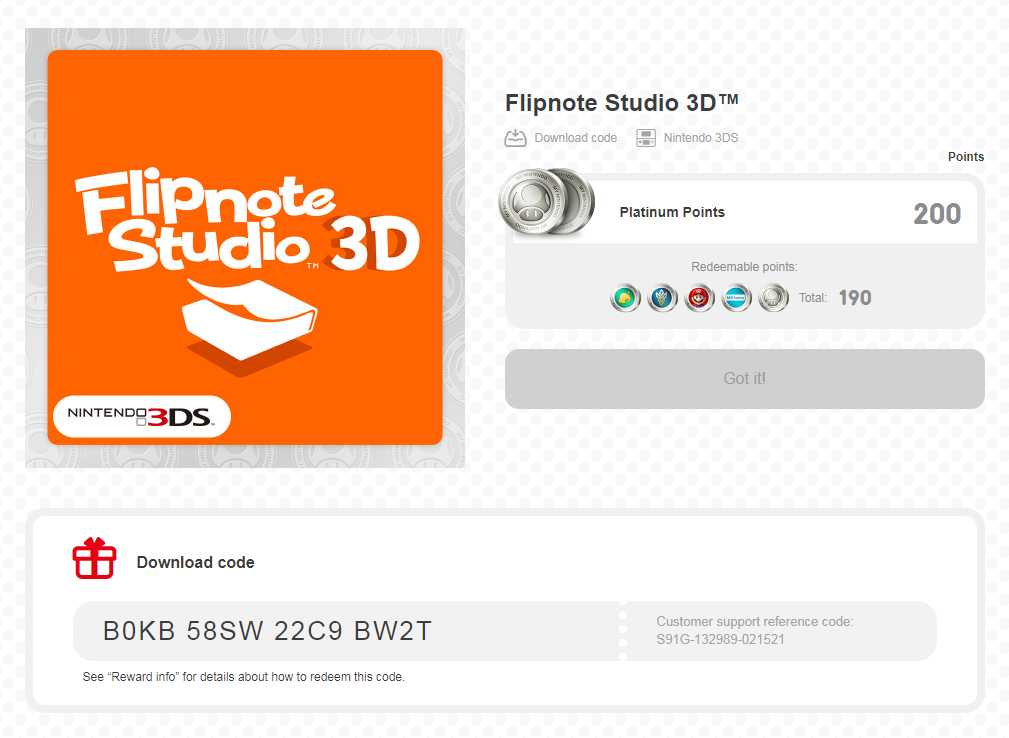 flipnote studio 3d download code