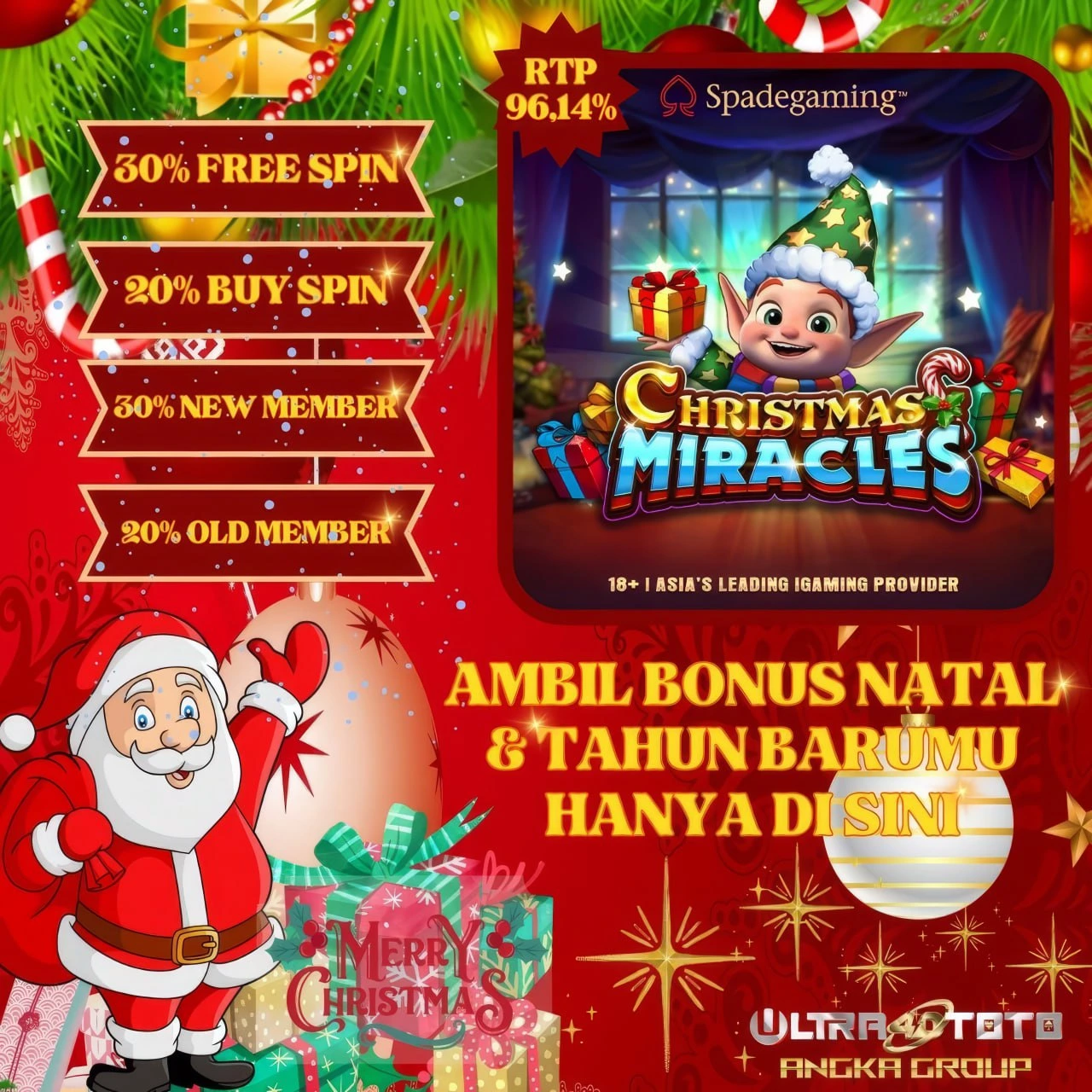 Ultra4Dtoto: Situs Slot Gacor Natal 2024 – Hadiah Spesial dan Bonus Meriah!