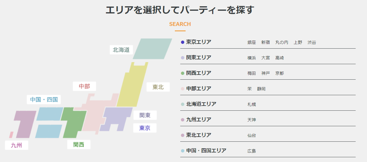 パーティーを探す