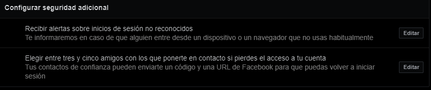 alertas de inicio de sesión de facebook