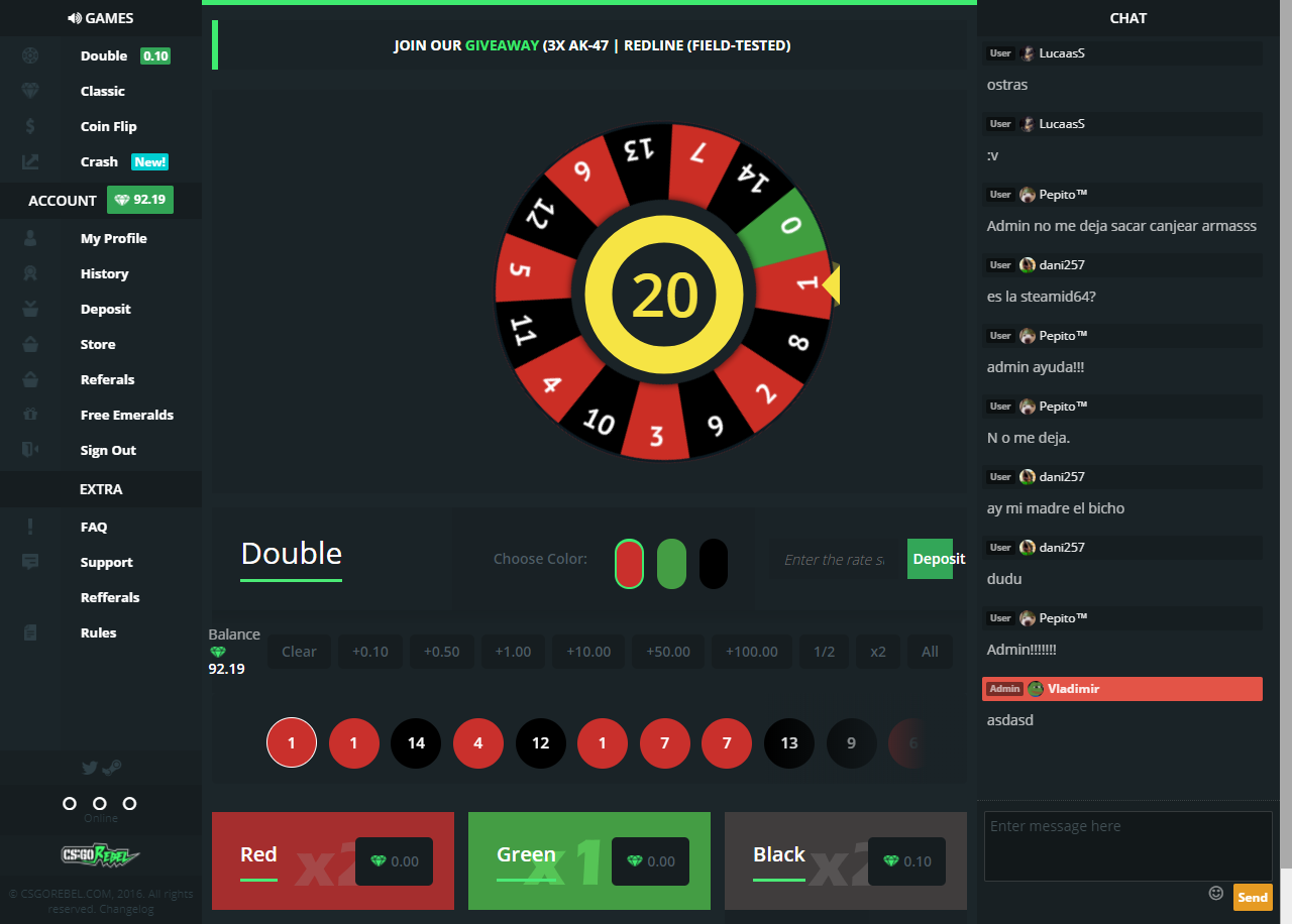 SELLING JACKPOT, ROULETTE, COINFLIP SITE 400 r/SteamBotMarket