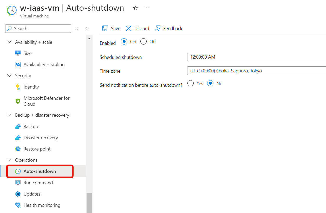 Azure VM Auto-shutdown