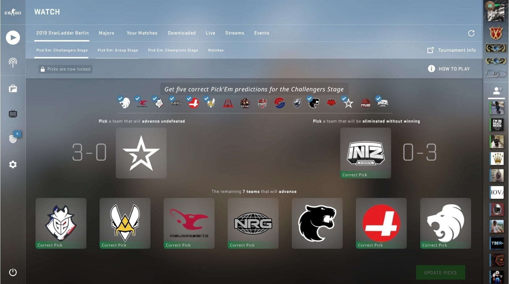 Forum thread: BEST PICKEMS 100% | HLTV.org