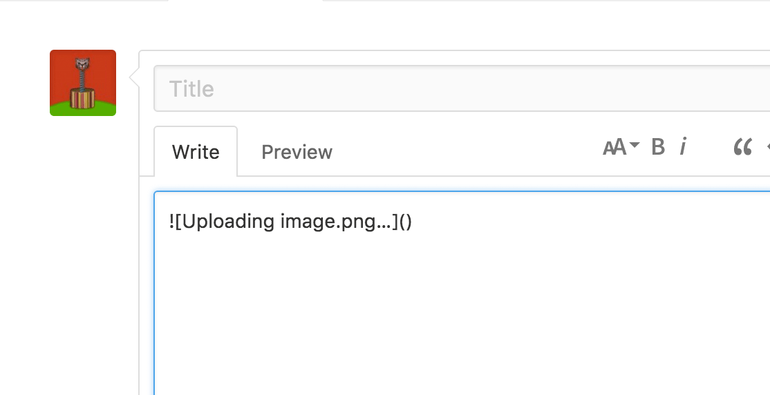 GitHub Issues にキャプチャを貼り付け image md