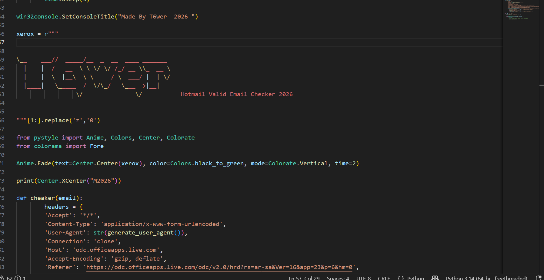 T6wer Hotmail Valid Emails Checker v5