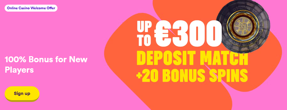 Casumo welcome bonus 100% up to 300€