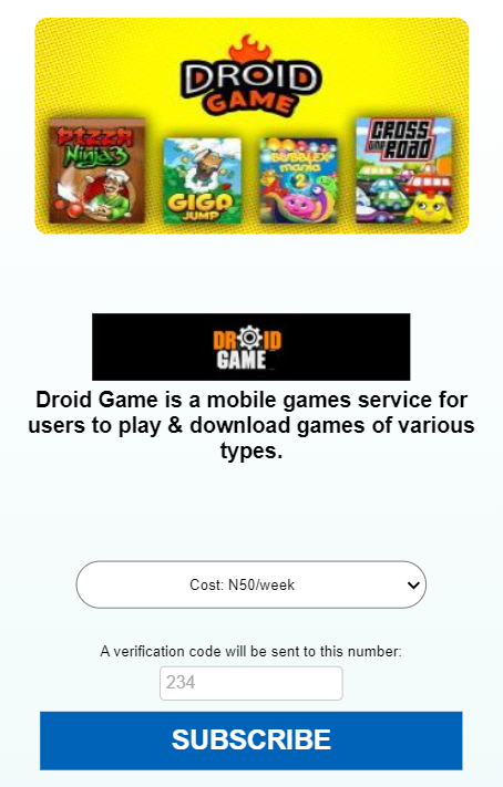 [1-click] NG | Droid Games (MTN)  